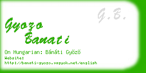 gyozo banati business card